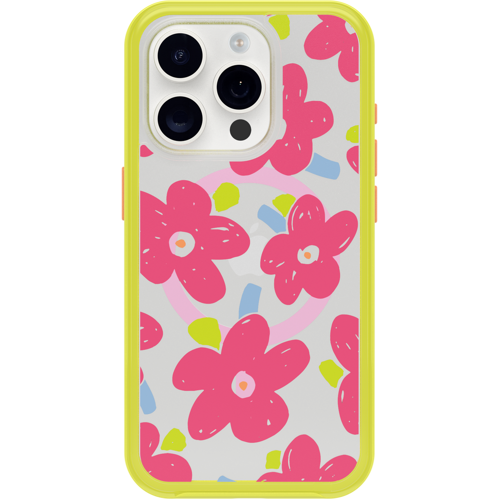 iPhone 15 Pro Symmetry Series Clear Case for MagSafe Fluttering Flora