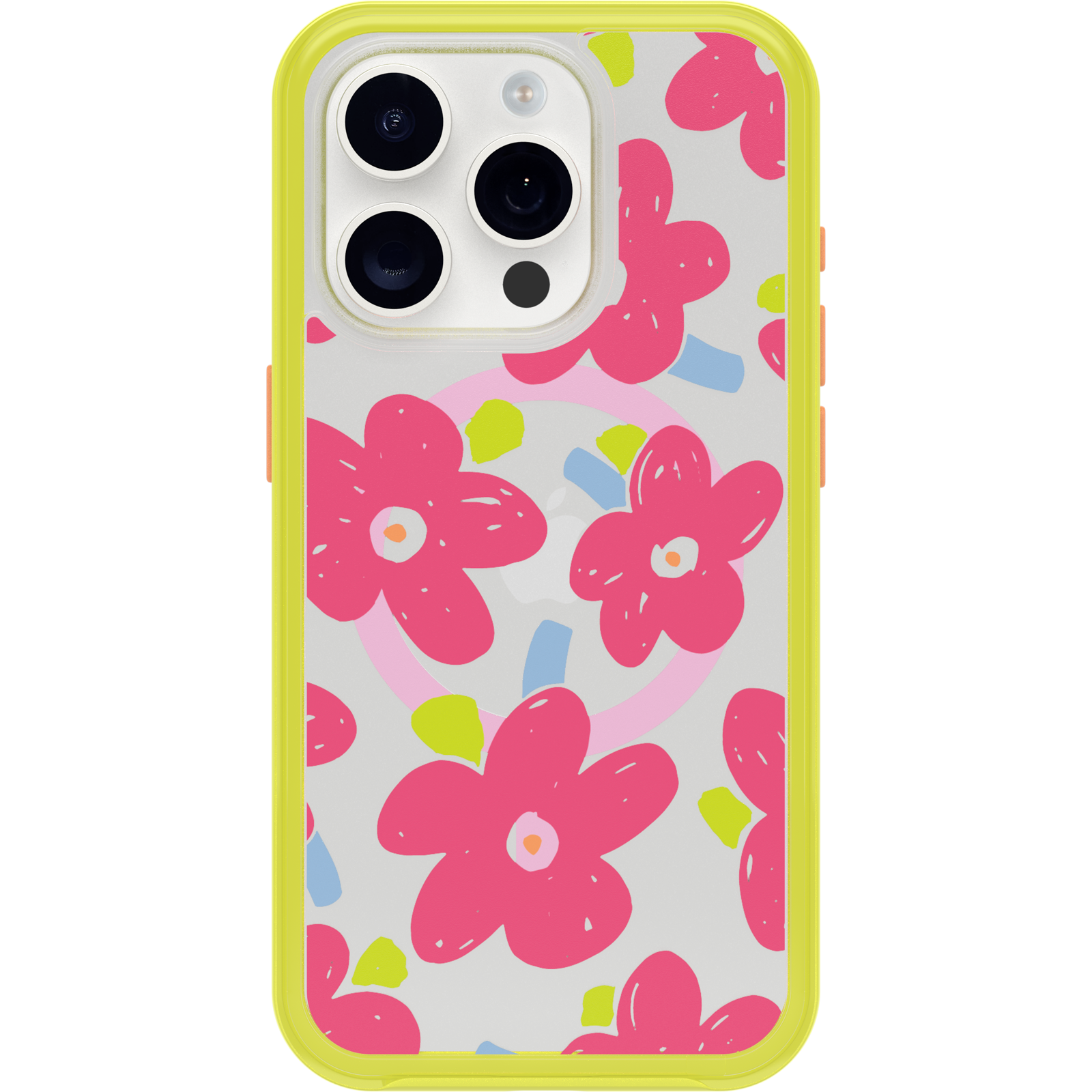 iPhone 15 Pro Symmetry Series Clear Case for MagSafe Fluttering Flora