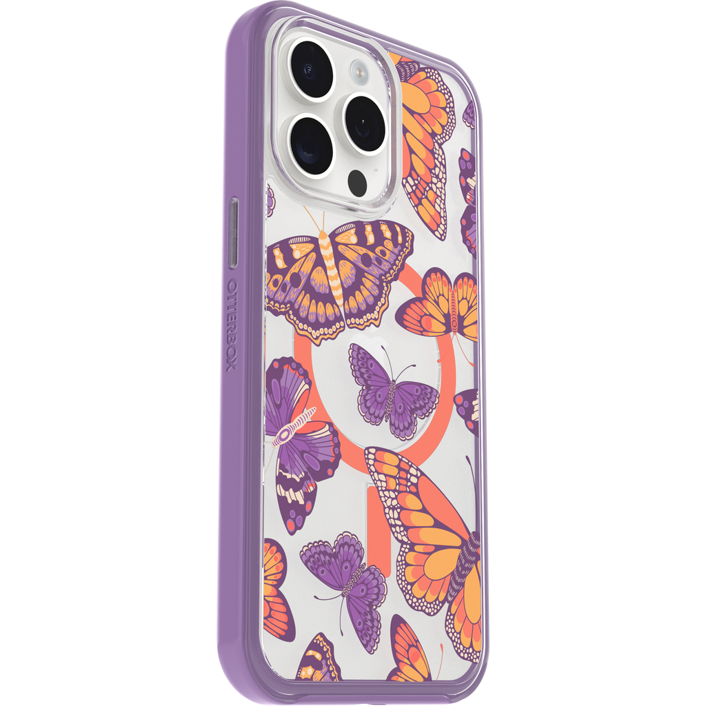 iPhone 15 Pro Max Symmetry Series Clear Case for MagSafe Fluttering Flora