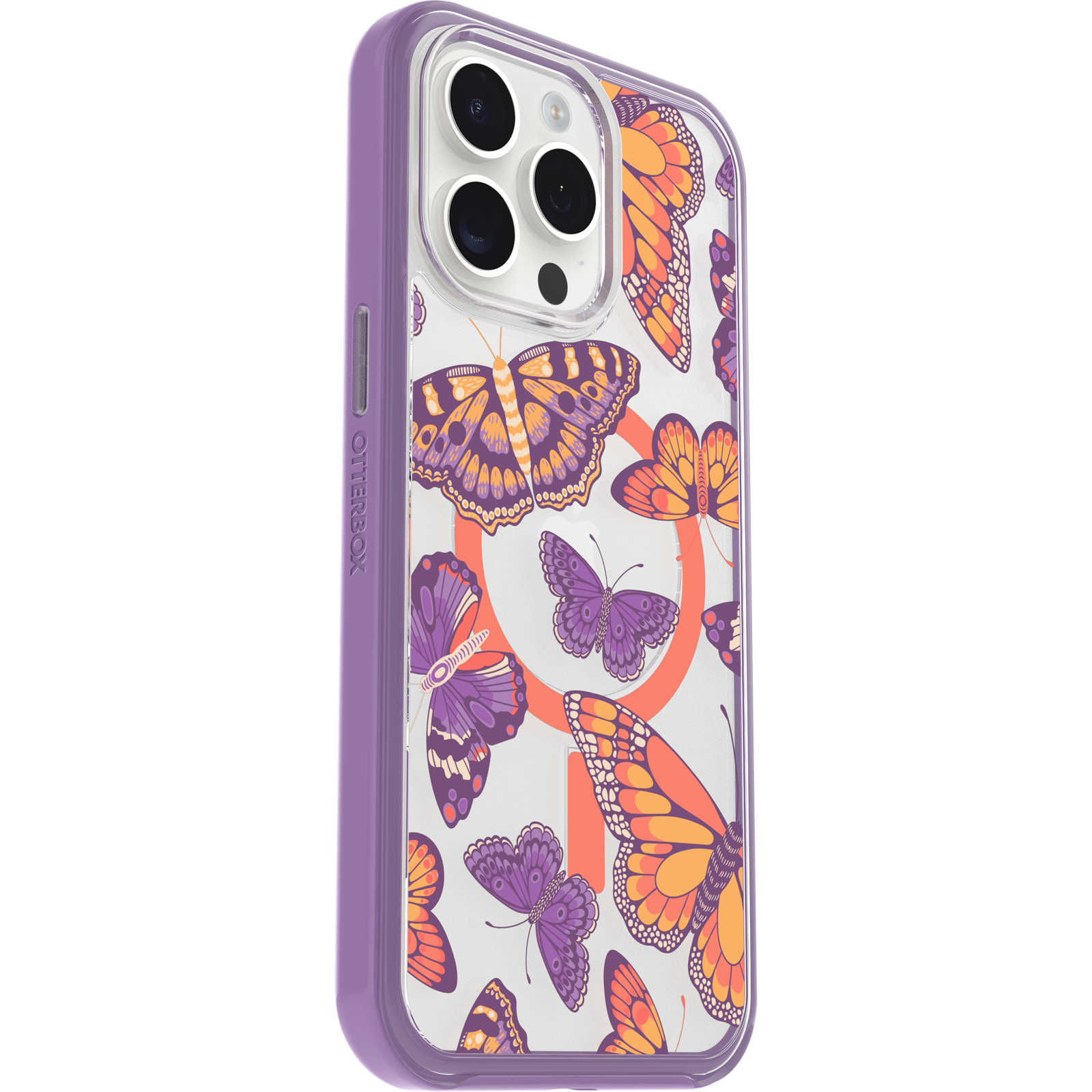 iPhone 15 Pro Max Symmetry Series Clear Case for MagSafe Fluttering Flora