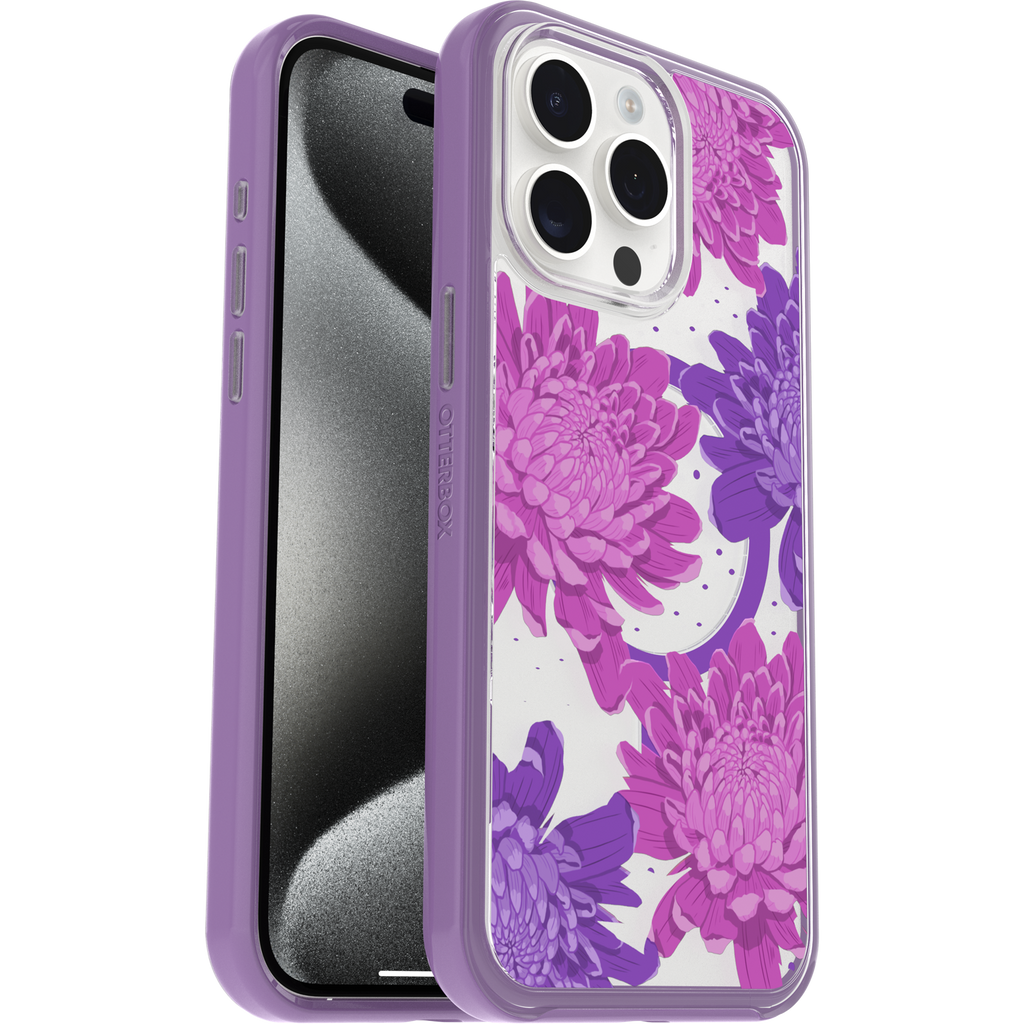 iPhone 15 Pro Max Symmetry Series Clear Case for MagSafe Fluttering Flora