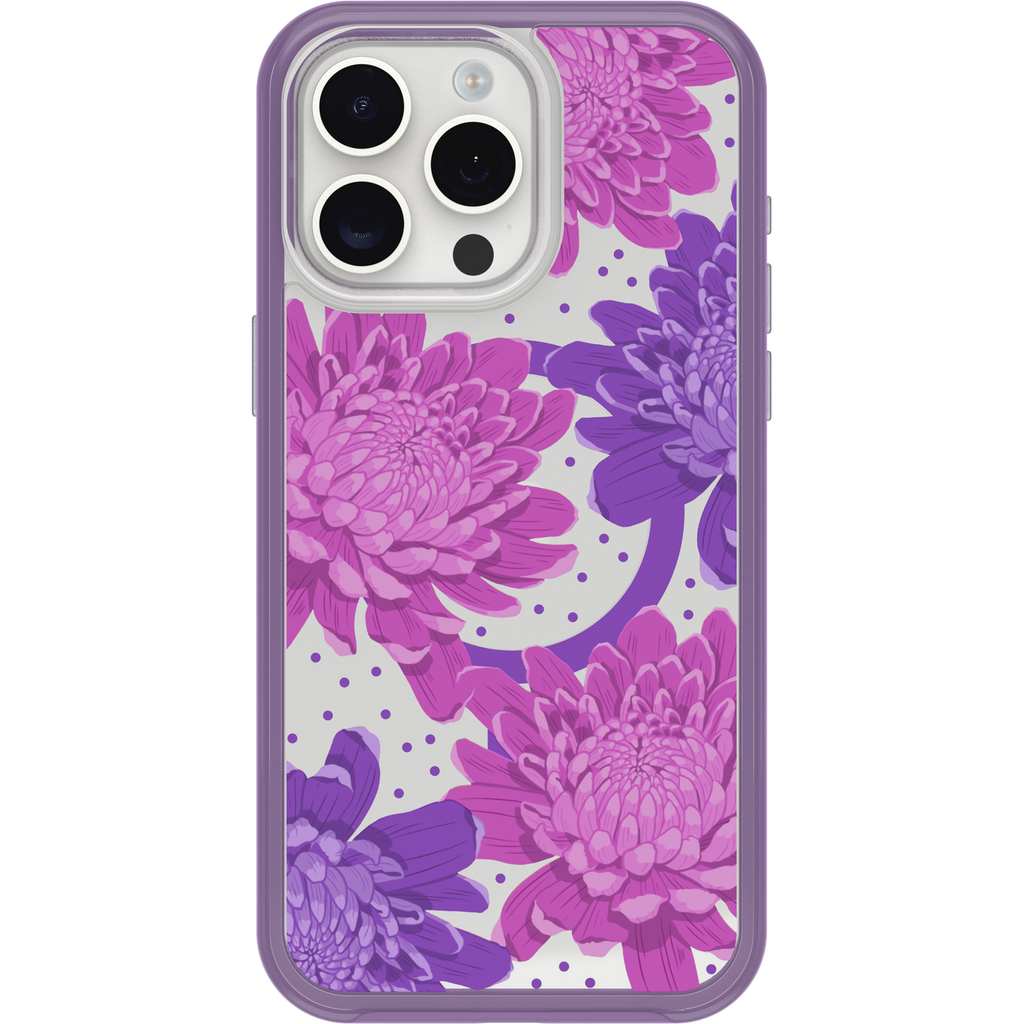 iPhone 15 Pro Max Symmetry Series Clear Case for MagSafe Fluttering Flora