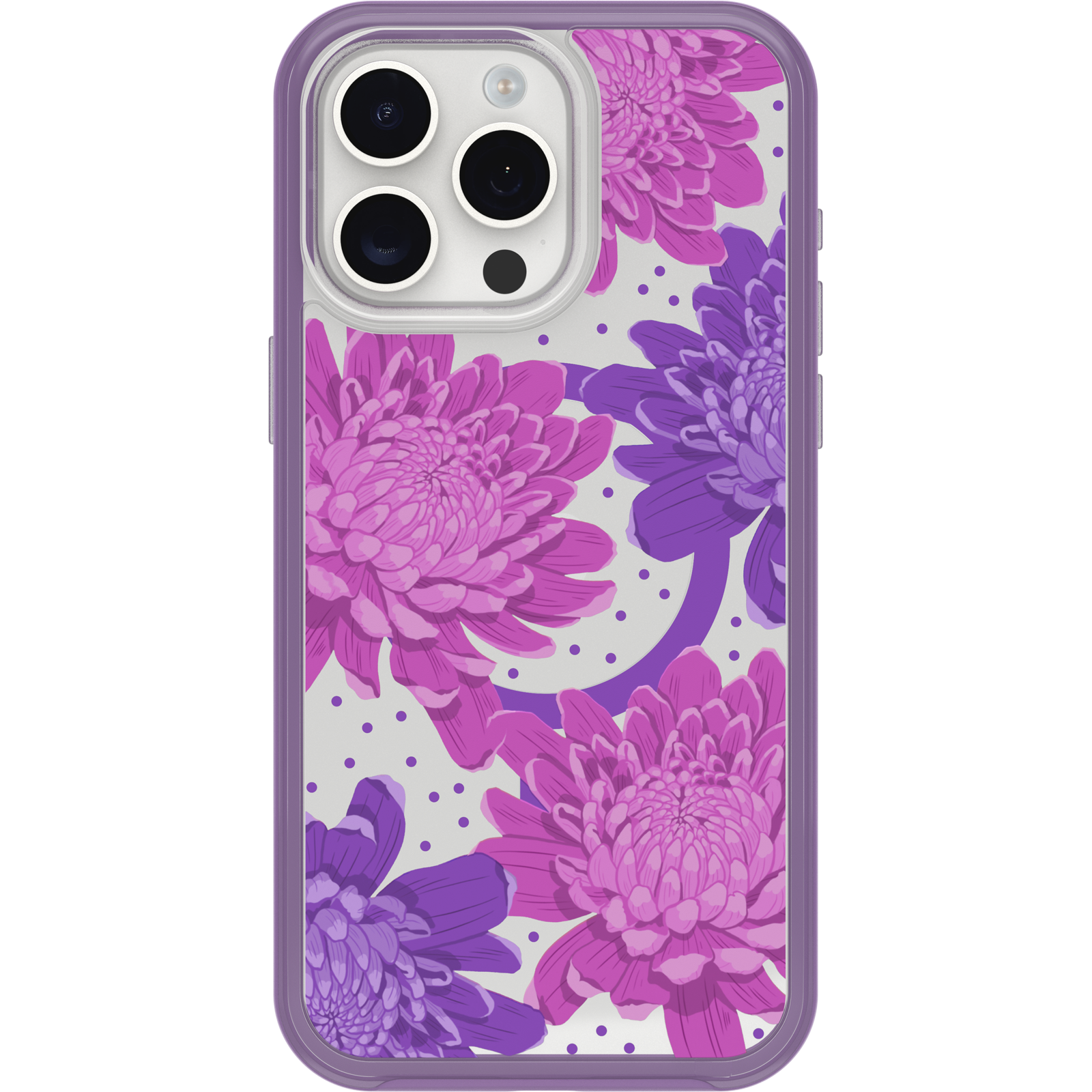 iPhone 15 Pro Max Symmetry Series Clear Case for MagSafe Fluttering Flora