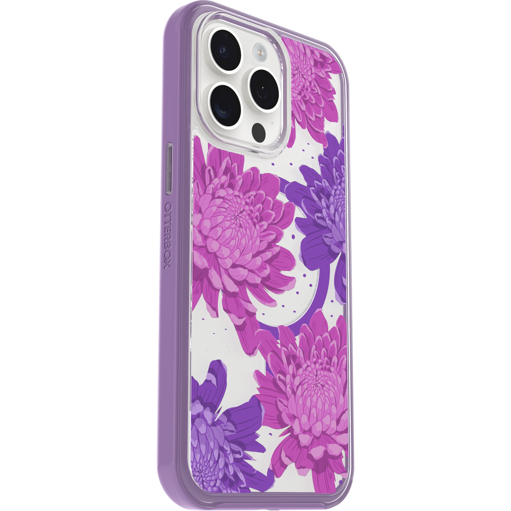 iPhone 15 Pro Max Symmetry Series Clear Case for MagSafe Fluttering Flora