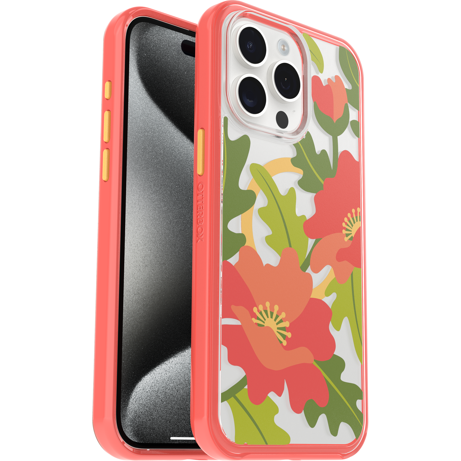 iPhone 15 Pro Max Symmetry Series Clear Case for MagSafe Fluttering Flora