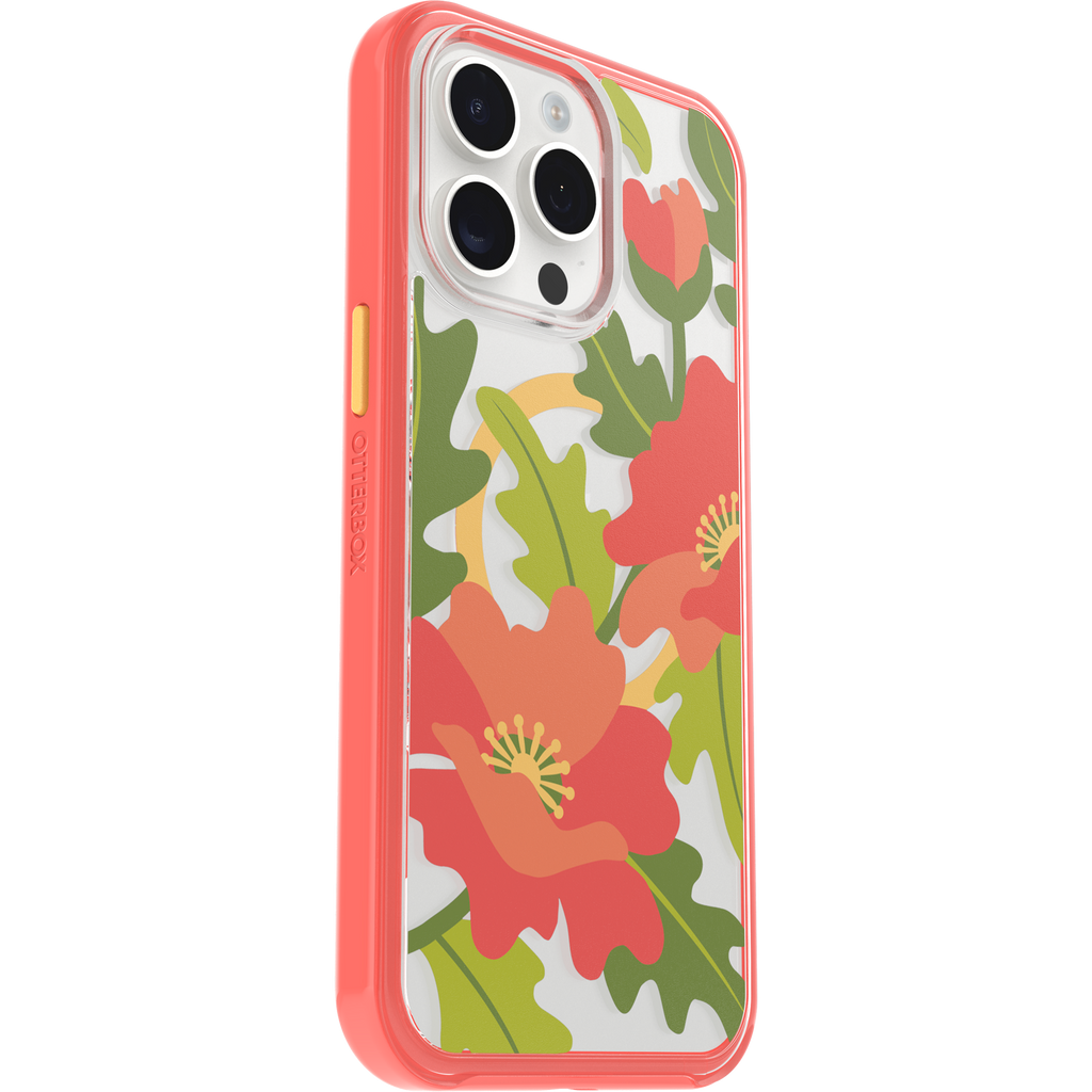 iPhone 15 Pro Max Symmetry Series Clear Case for MagSafe Fluttering Flora