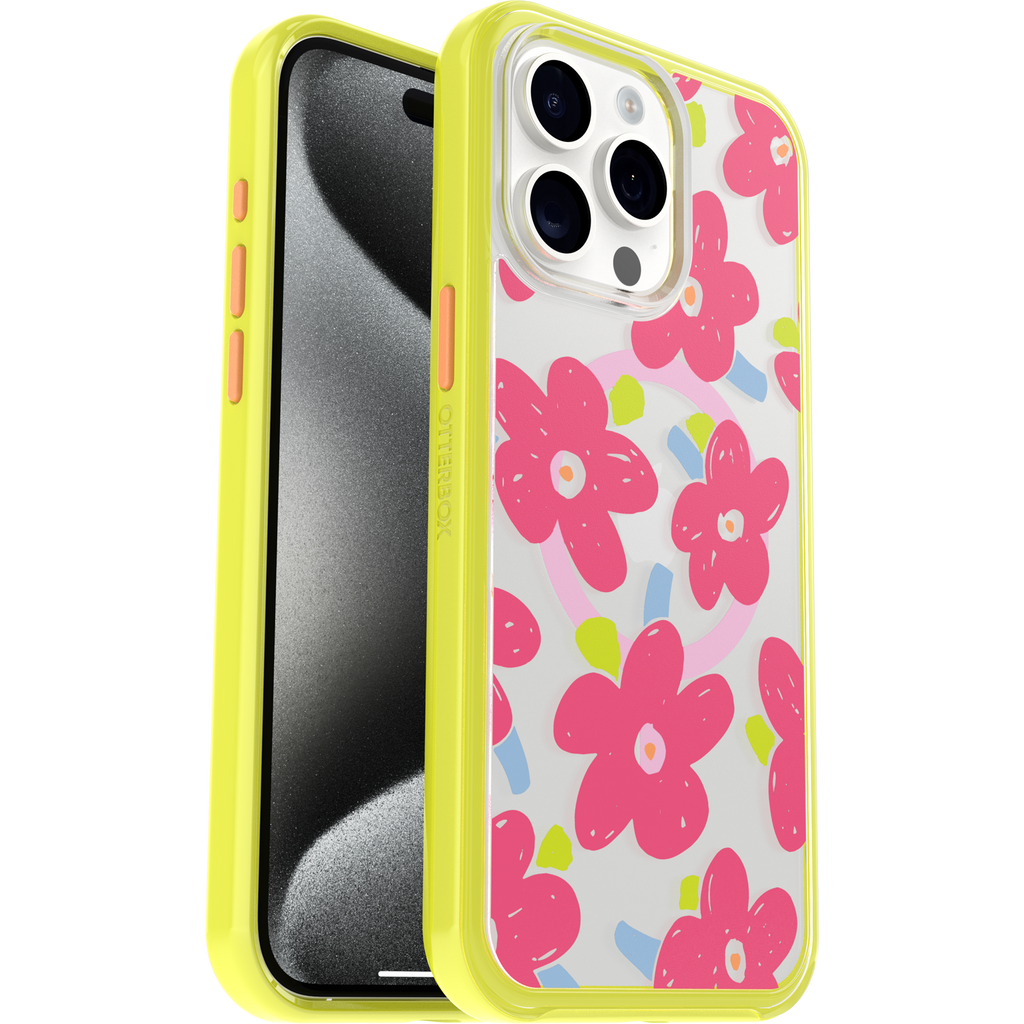 iPhone 15 Pro Max Symmetry Series Clear Case for MagSafe Fluttering Flora