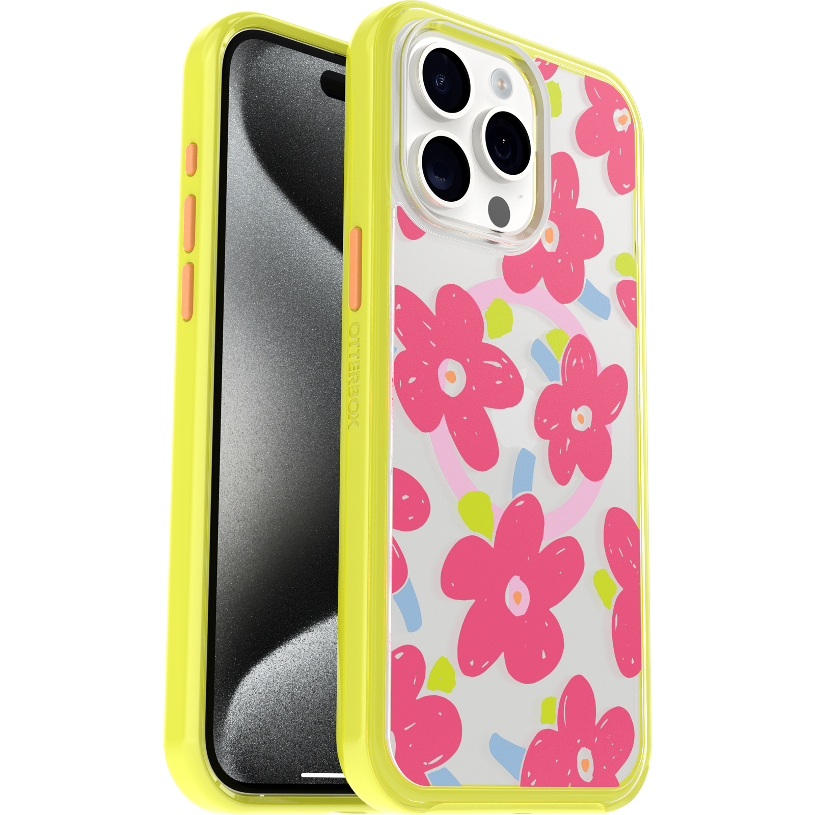iPhone 15 Pro Max Symmetry Series Clear Case for MagSafe Fluttering Flora